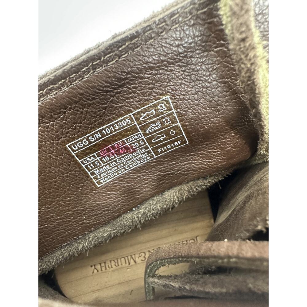 UGG Lamont Leather Chukka Boots Men's 11.5 Chestnut Brown Laced Shoes Uggs - Picture 10 of 12